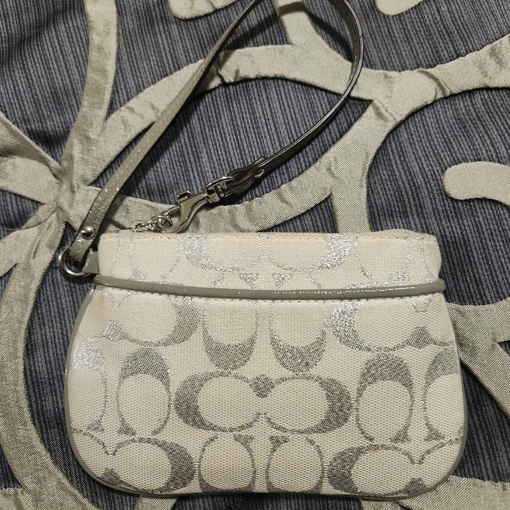 Coach Silver Wristlet